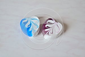 Handmade heart-shaped soap