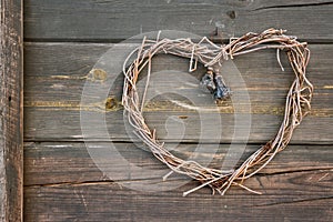 Handmade heart shaped wreath