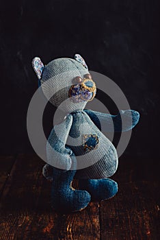 Handmade Jeans Bear Toy