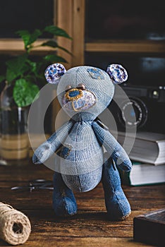 Handmade Jeans Bear Toy