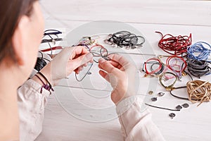 Handmade jewelry making, female hobby