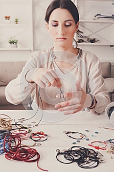 Handmade jewelry making, female hobby