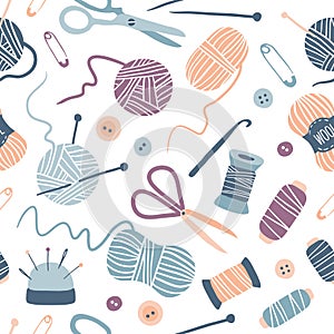 Handmade Kit seamless pattern