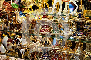 Handmade knickknacks on the grand bazaar in istanbul
