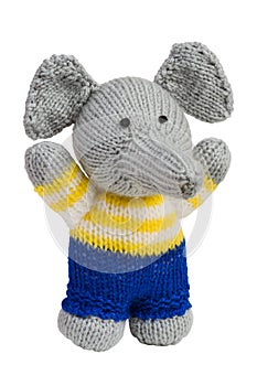 Handmade knit toy, elephant