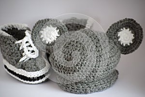 Handmade knitted baby clothes