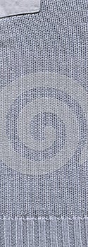 Handmade knitted fabric blue wool background texture