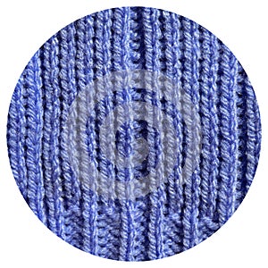 Handmade knitted fabric blue wool background texture