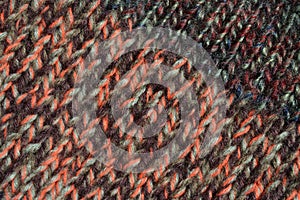 Handmade knitted fabric colored wool background texture