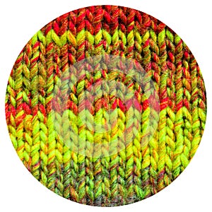 Handmade knitted fabric colored wool background texture