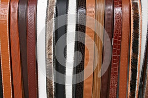 Handmade leather belts in Cotacachi