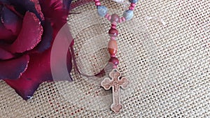 Wooden rosary Handmade Mary Tears prayer rope Rosary Orthodox Job`s Tears Prayer Rope. photo