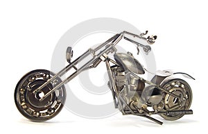 Handmade metal motorcycle