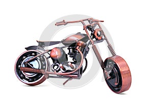 Handmade model of chopper motorcycle