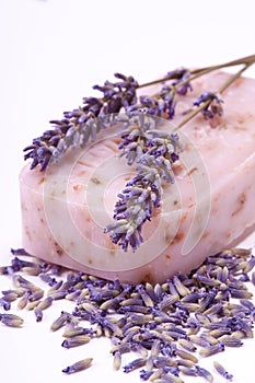 Handmade natural lavender soap