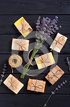 Handmade natural soap with lavander