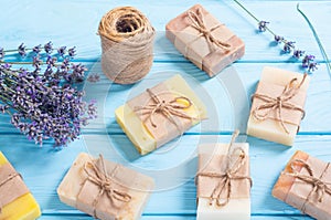 Handmade natural soap with lavander