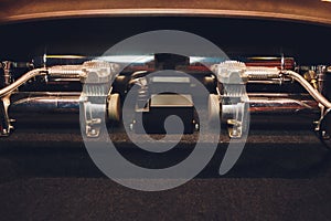 Handmade nitrous oxide engine in car trunk.