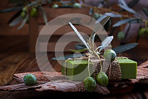 Handmade olive oil soap