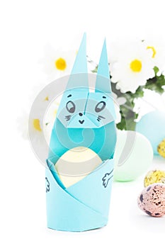 Handmade origami easter bunny