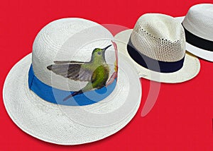 Ruční klobouky vyrobený sláma ekvádor 