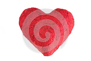 Handmade paper mache heart