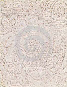 Handmade Paper with Peack Floral Pattern