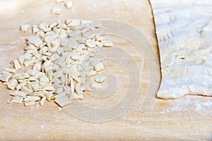 Handmade pasta called Gnocchetti