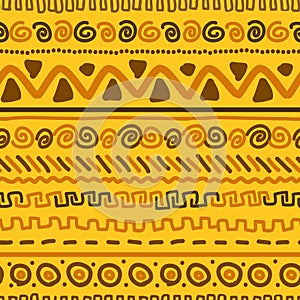 Handmade pattern with ethnic geometric ornament