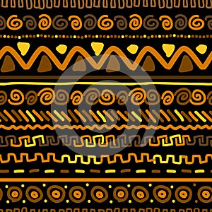 Handmade pattern with ethnic geometric ornament