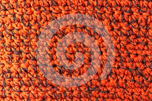 Handmade red knitting texture background