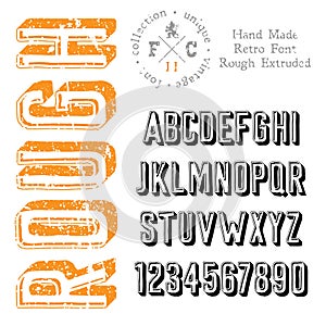 Handmade retro font