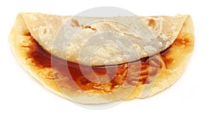 Handmade roti bread with molasses