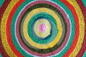 round multicolor handmade rug