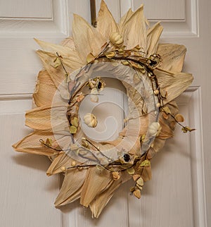 Handmade Rustic Tamale Wrapper Wreath