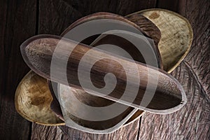 Handmade rustic wood bowls