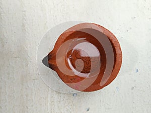 Handmade Sand Diya above the compound during Diwali Festival Celebration in India