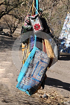 Handmade shoulder bags, typical souvenir of turkey