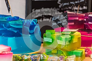 Handmade soap in a beauty shop in France