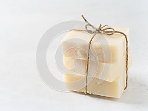 Handmade soap, spa and body care concept, wellness