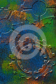 Handmade steampunk background mechanical cogs wheels