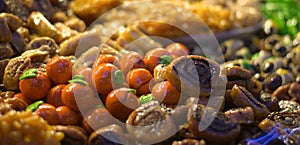 Handmade sweets in the Eastern markets photo