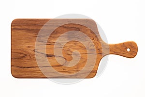Handmade teak wood chopping board.  Teak wood pallet.  Burmese teak wood board texture. photo