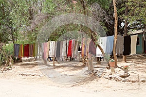 Handmade textile products along the road Camino de Los Artesanos, Jujuy Province, Argentina photo