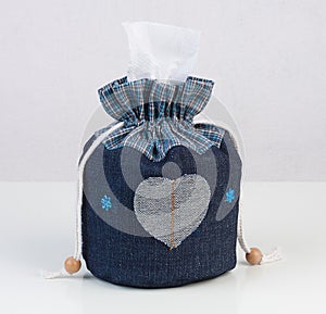 Handmade tissue paper box