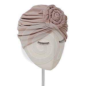 Handmade turban hair accessory with vintage and unique color