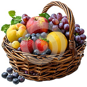 Handmade Vegetable Basket Vibrant Assortment of Fresh Produce for Nutritious Meals, Generative Ai
