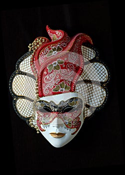 Handmade Venetian mask (red)