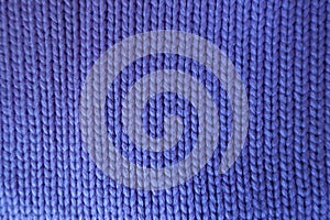 Handmade violet plain stockinette fabric