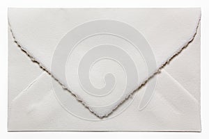 Handmade White Envelope Isolated